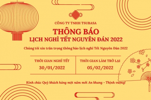 THÔNG BÁO LỊCH NGHỈ TẾT NGUYÊN ĐÁN 2022