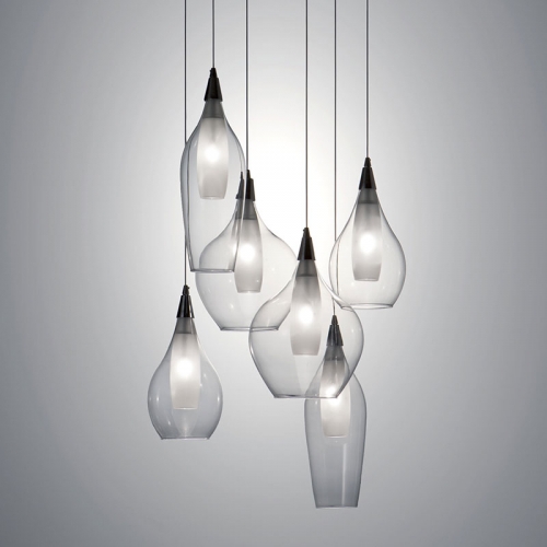 Frost Bottle Chandeliers